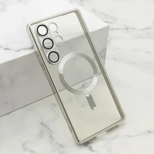 Futrola - maska CAMERA PROTECT MAGSAFE za Samsung S938 Galaxy S25 Ultra 5G srebrna (MS).