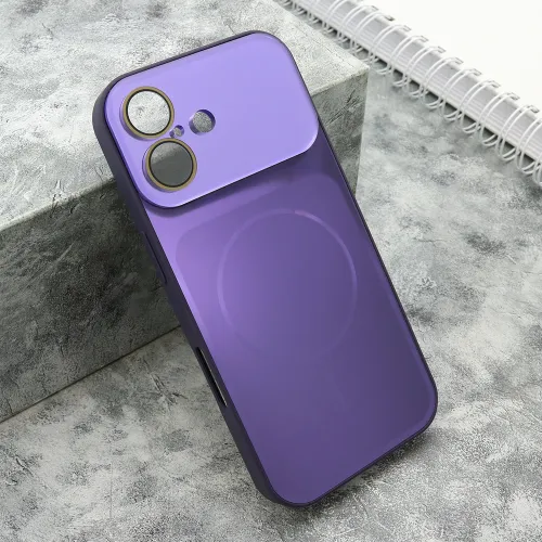 Futrola - maska COLOR METAL MagSafe II za iPhone 17 (6.3) ljubicasta (MS).