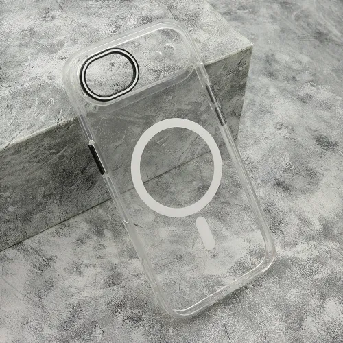 Futrola - maska COLOR RING MagSafe za iPhone AIR (6.6) bela (MS).