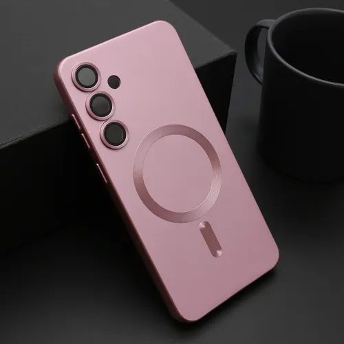 Futrola - maska ELEGANT MAGSAFE za Samsung S936 Galaxy S25 Plus 5G roze (MS).