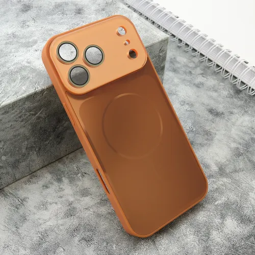 Futrola - maska COLOR METAL MagSafe II za iPhone 17 Pro Max (6.9) narandzasta (MS).