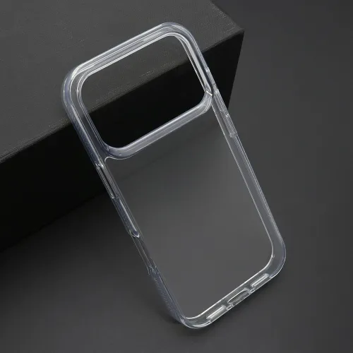 Futrola - maska COLOR FRAME za iPhone 17 Pro (6.3) srebrna (providna) (MS).