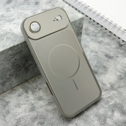 Futrola - maska COLOR METAL MagSafe II za iPhone AIR (6.6) srebrna (MS).