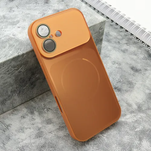 Futrola - maska COLOR METAL MagSafe II za iPhone 17 (6.3) narandzasta (MS).