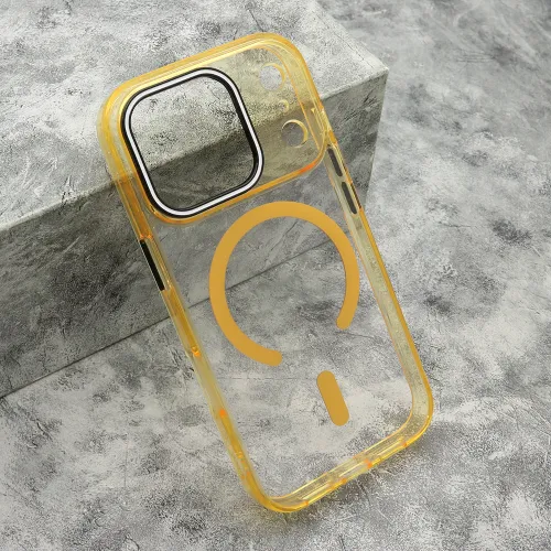Futrola - maska COLOR RING MagSafe za iPhone 17 Pro (6.3) narandzasta (MS).