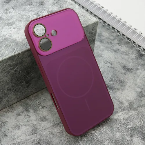 Futrola - maska COLOR METAL MagSafe II za iPhone 17 (6.3) roze (MS).