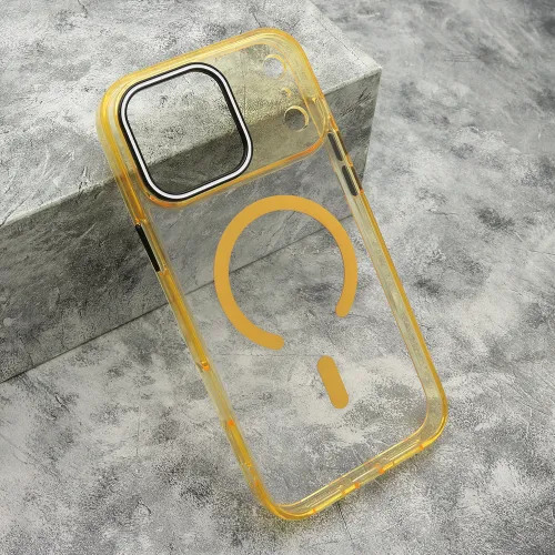 Futrola - maska COLOR RING MagSafe za iPhone 17 Pro Max (6.9) narandzasta (MS).