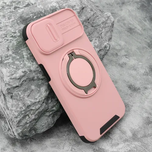 Futrola - maska DEFENDER CAMSHIELD za iPhone 13 (6.1) roze (MS).
