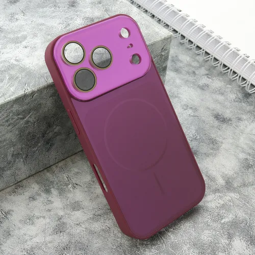 Futrola - maska COLOR METAL MagSafe II za iPhone 17 Pro (6.3) roze (MS).