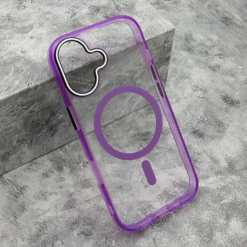 Futrola - maska COLOR RING MagSafe za iPhone 17 (6.3) ljubicasta (MS).