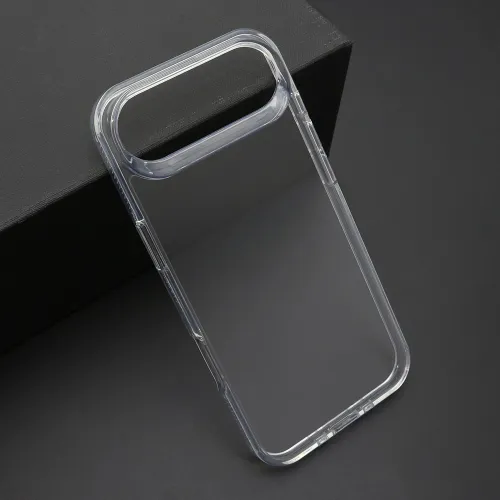 Futrola - maska COLOR FRAME za iPhone AIR (6.6) srebrna (providna) (MS).