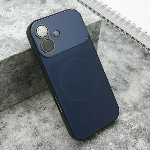 Futrola - maska COLOR METAL MagSafe II za iPhone 17 (6.3) tamno plava (MS).