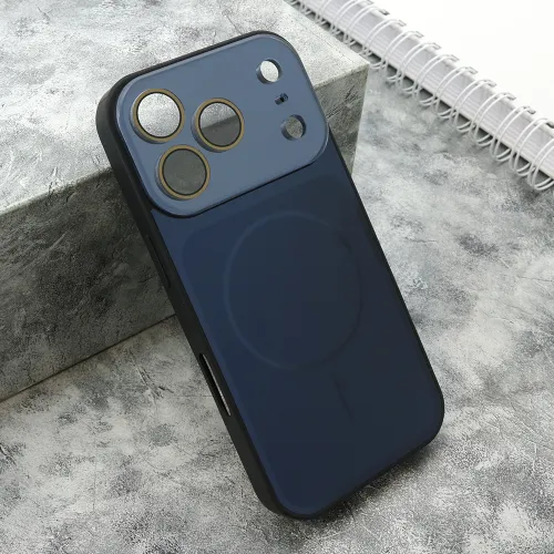 Futrola - maska COLOR METAL MagSafe II za iPhone 17 Pro (6.3) tamno plava (MS).