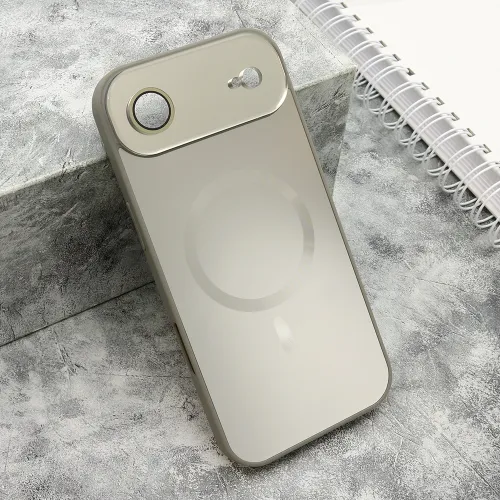 Futrola - maska COLOR METAL Magsafe za iPhone AIR (6.6) siva (MS).