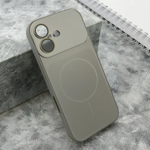 Futrola - maska COLOR METAL MagSafe II za iPhone 17 (6.3) srebrna (MS).