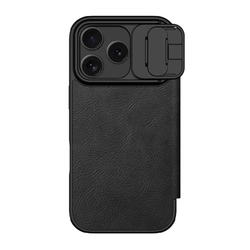 Futrola - maska NILLKIN QIN Pro za iPhone 17 Pro (6.3) crna (MS).