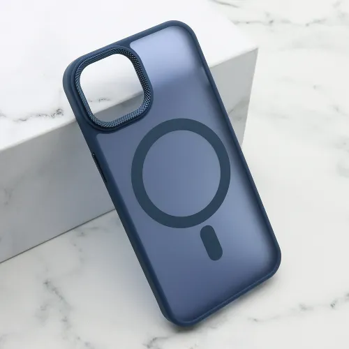 Futrola - maska SILKY MAGSAFE II za iPhone 13 (6.1) plava (MS).