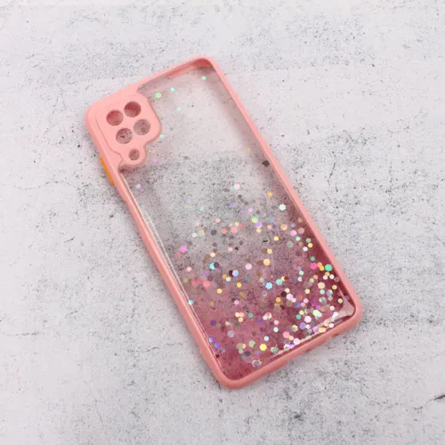 Futrola - maska Frame Glitter za Samsung A125F Galaxy A12 roze.