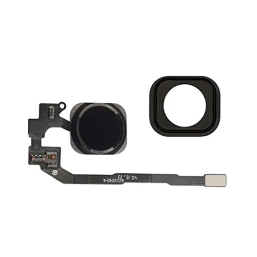 Flet kabl za iPhone 5S sa HOME tasterom+HOME dugme crno.