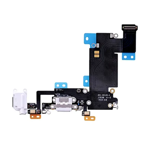 Flet kabl za iPhone 6S PLUS sa konektorom punjenja beli.