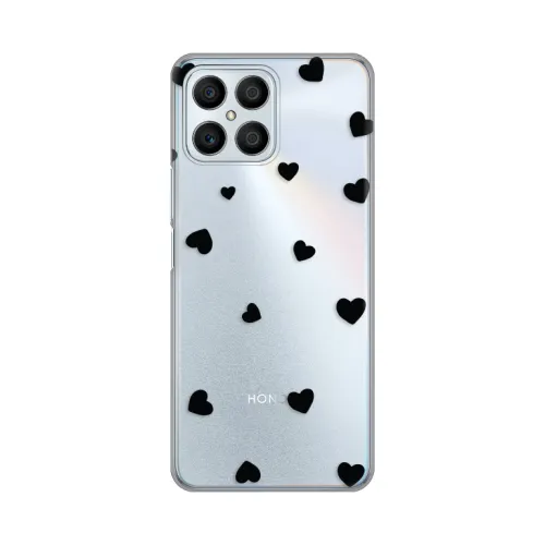 Silikonska futrola - maska print Skin za Huawei Honor X8 Hearts.