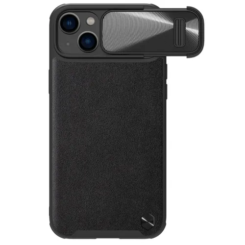 Futrola - maska Nillkin CamShield Leather S za iPhone 14 6.1 crna.