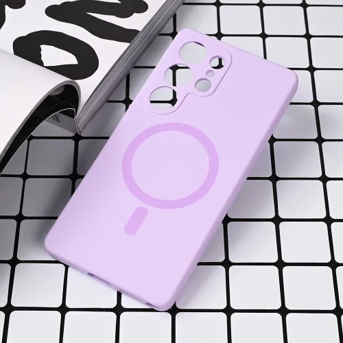 Futrola - maska Magsafe Pure color za Samsung S938 Galaxy S25 Ultra lila.