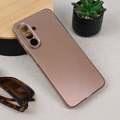 Futrola - maska Sparkle Dust za Samsung A266 Galaxy A26 5G roze zlatna.