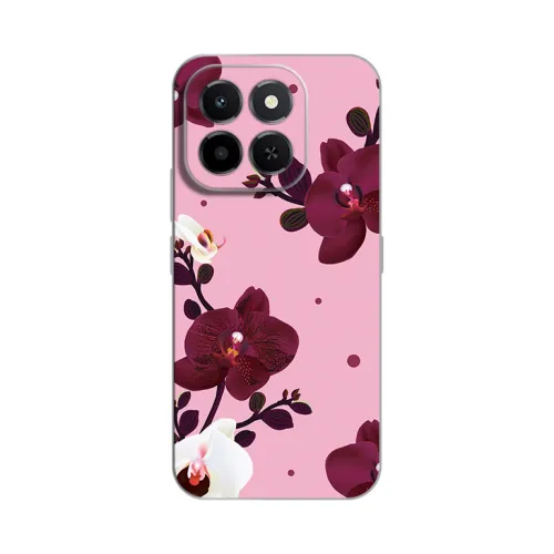 Silikonska futrola - maska print Skin za Huawei Honor X6c Pink Orchid.