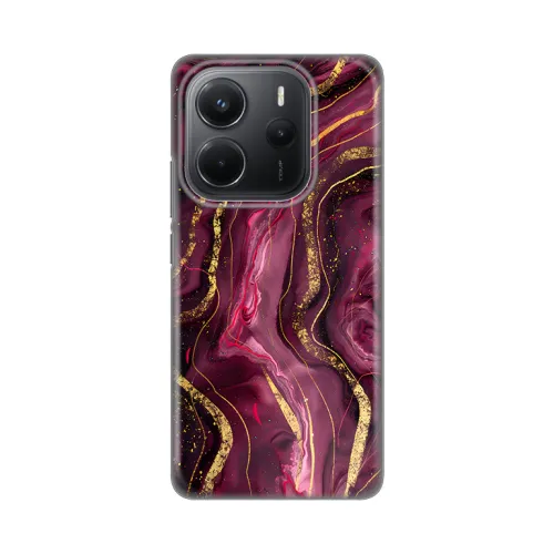 Silikonska futrola - maska print za Xiaomi Redmi Note 14 4G (SRB) Burgundy.
