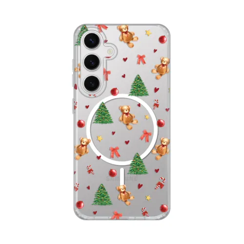 Futrola - maska print Magsafe za Samsung S921B Galaxy S24 Merry Bear.