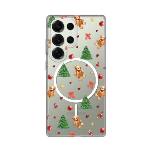 Futrola - maska print Magsafe za Samsung S938 Galaxy S25 Ultra Merry Bear.