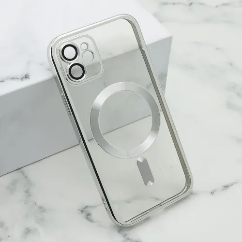 Futrola - maska CAMERA PROTECT MagSafe za iPhone 12 (6.1) srebrna (MS).