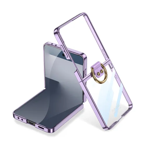 Futrola - maska RING LINES za Samsung F751B Galaxy Z Flip 7 5G ljubicasta (GKK case) (MS).