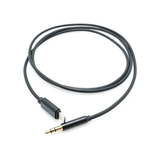 USB Data kabl iPhone lightning na 3.5mm (AUX) muski JH-023 crni (MS).