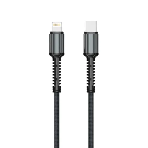 USB Data kabl Teracell Evolution PD Type C na iPhone 11/12/13 lightniing crni 1m.