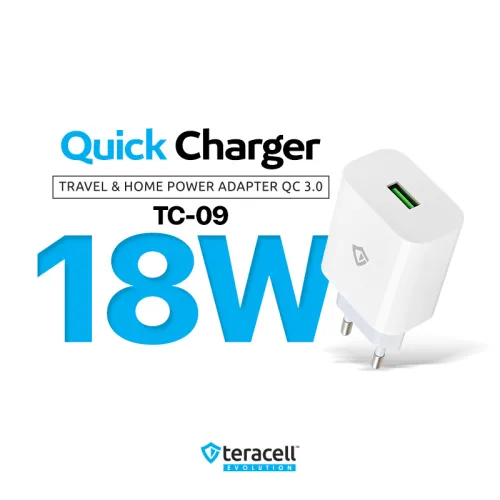 Kucni punjac Teracell Evolution TC-09 QC3.0 18W beli CE.