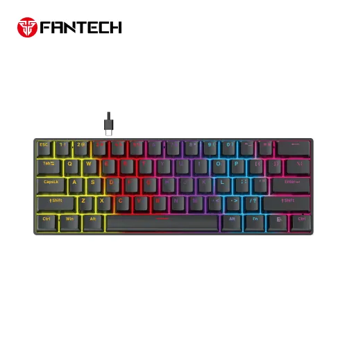 Tastatura Mehanicka Gaming Fantech MK211 RGB Atom61 crna (red switch).