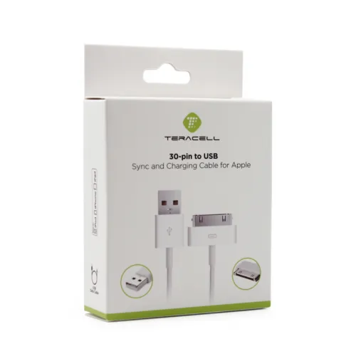 USB Data kabl Teracell Plus za iPhone 4 beli 1.2m.