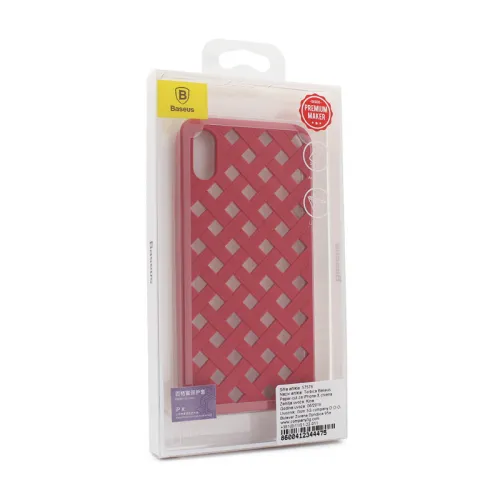 Futrola - maska Baseus Paper-cut za iPhone X crvena.