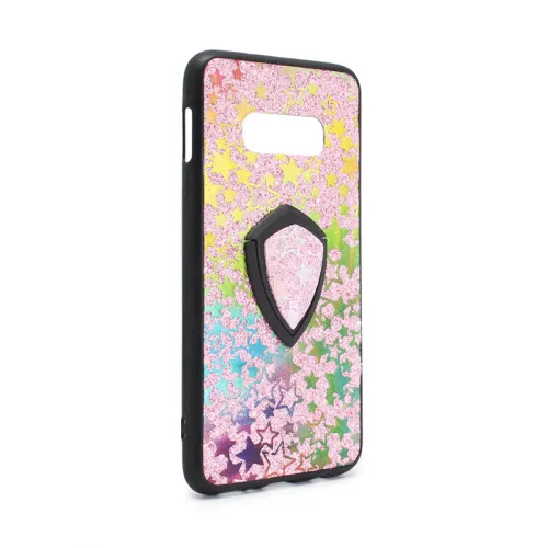 Futrola - maska Colorful Star za Samsung G970 S10e + holder pink.
