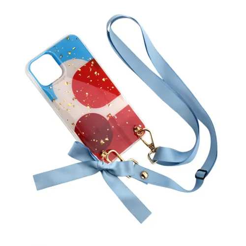 Futrola - maska Fashion Strap Glitter za iPhone 11 Pro 5.8 plava.