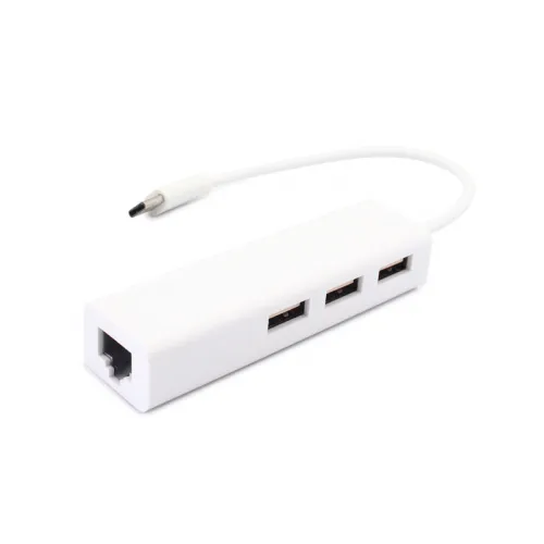 Adapter Type C na 3 USB 2.0 + RJ45 (100Mb) JWD-T4.