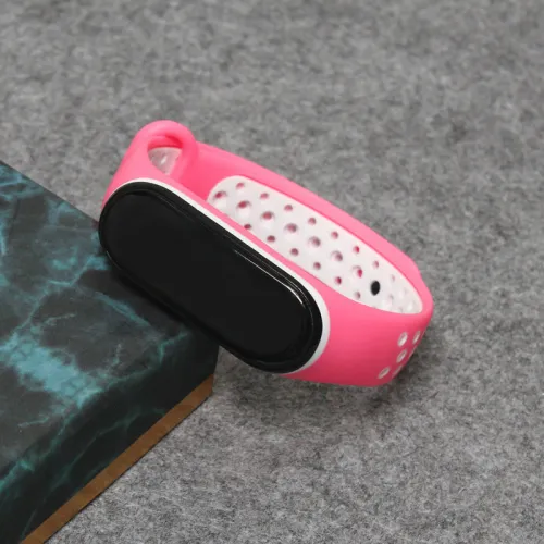 Narukvica za smart watch Xiaomi Mi Band M5/M6 pink bela.