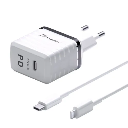 Kucni punjac KONFULON C32D+DC13 PD 20W sa iPhone lightning kablom.