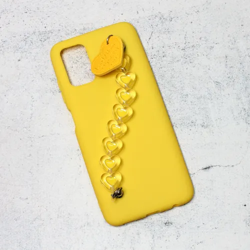 Futrola - maska Jewellery Heart za Samsung A037 Galaxy A03s zuta.