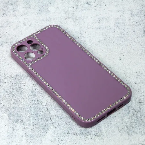 Futrola - maska Frame Cirkon za iPhone 12 Pro Max 6.7 ljubicasta.