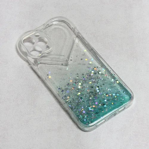 Futrola - maska Heart Glitter za iPhone 12 Pro Max 6.7 mint.
