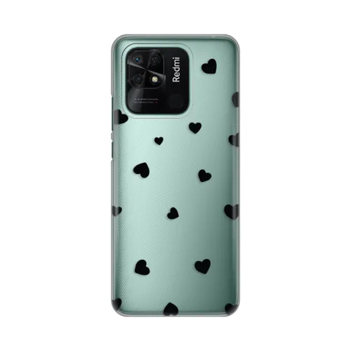 Silikonska futrola - maska print Skin za Xiaomi Redmi 10C Hearts.