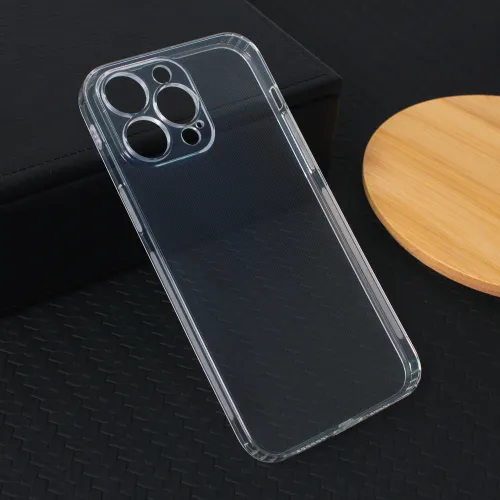 Silikonska futrola - maska Ultra Thin with pluggy za iPhone 14 Pro Max 6.7 Transparent.